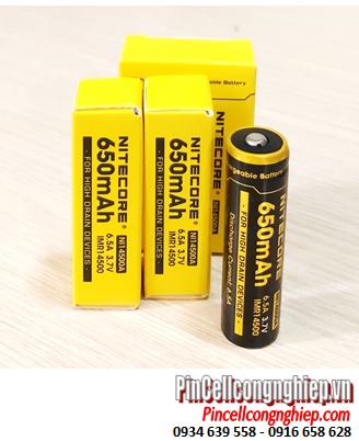 Nitecore NI14500; Pin sạc 14500 Lithium 3.7v Nitecore NI14500A - AA 650mAh Discharge 6.5A chính hãng